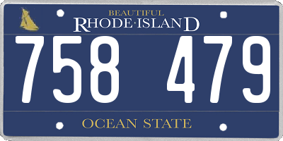 RI license plate 758479