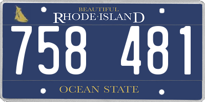 RI license plate 758481