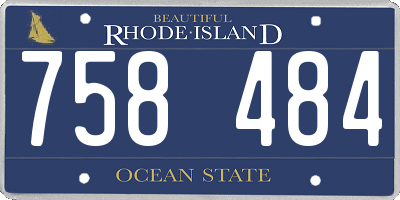 RI license plate 758484
