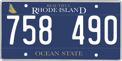 RI license plate 758490