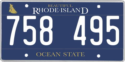 RI license plate 758495