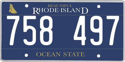 RI license plate 758497