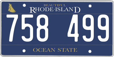 RI license plate 758499