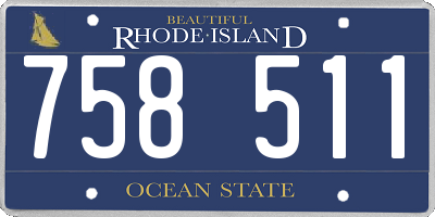 RI license plate 758511