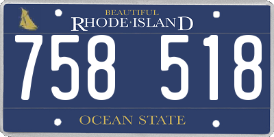RI license plate 758518