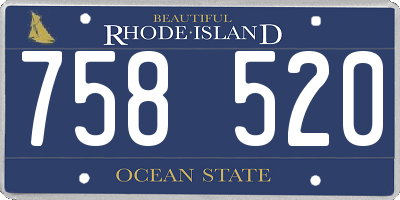 RI license plate 758520