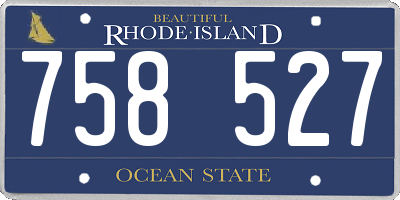 RI license plate 758527