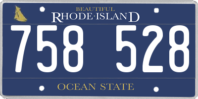 RI license plate 758528