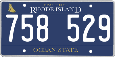 RI license plate 758529