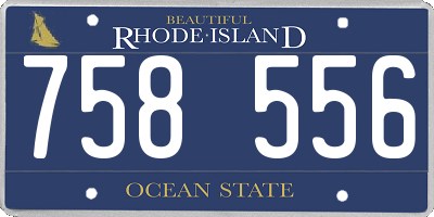 RI license plate 758556