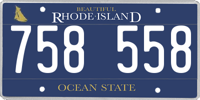RI license plate 758558