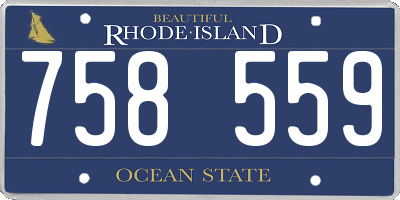 RI license plate 758559