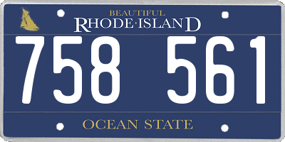 RI license plate 758561