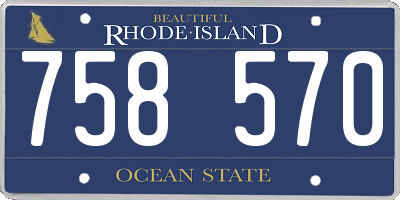 RI license plate 758570