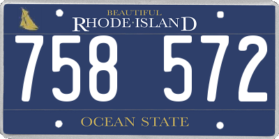 RI license plate 758572