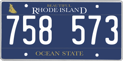 RI license plate 758573