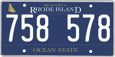 RI license plate 758578