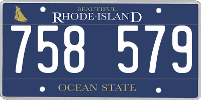 RI license plate 758579