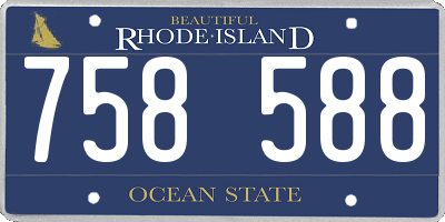 RI license plate 758588