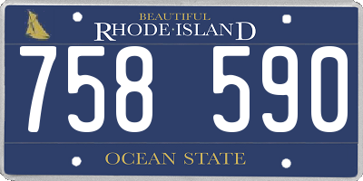 RI license plate 758590