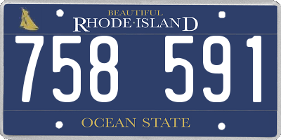 RI license plate 758591