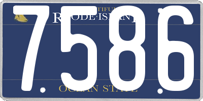 RI license plate 7586