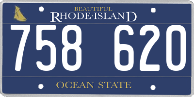 RI license plate 758620