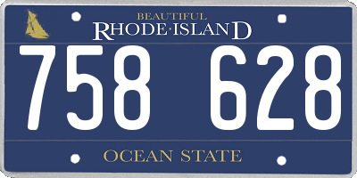 RI license plate 758628