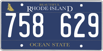 RI license plate 758629