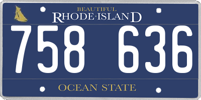 RI license plate 758636