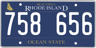 RI license plate 758656