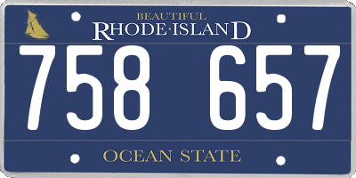 RI license plate 758657