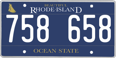 RI license plate 758658