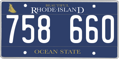 RI license plate 758660