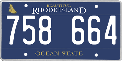 RI license plate 758664