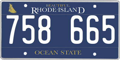 RI license plate 758665