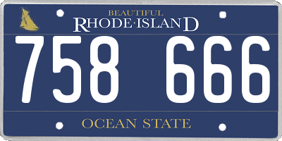 RI license plate 758666