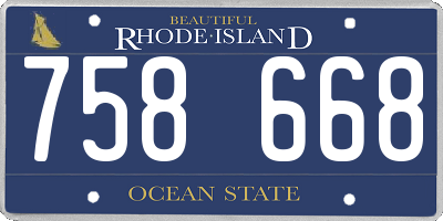 RI license plate 758668