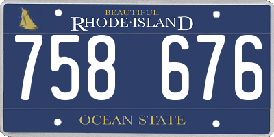 RI license plate 758676