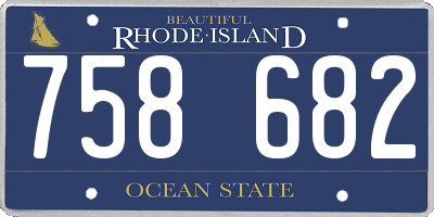 RI license plate 758682