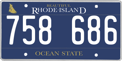 RI license plate 758686