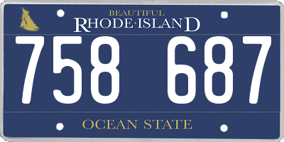 RI license plate 758687