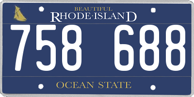 RI license plate 758688