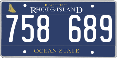 RI license plate 758689