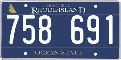 RI license plate 758691