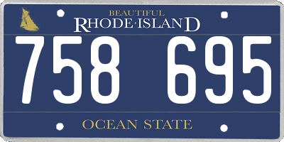 RI license plate 758695