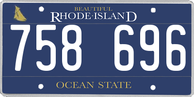 RI license plate 758696