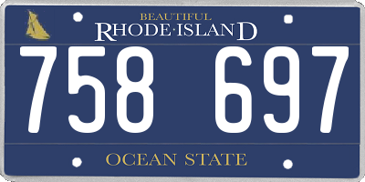 RI license plate 758697