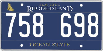 RI license plate 758698