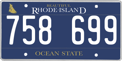 RI license plate 758699